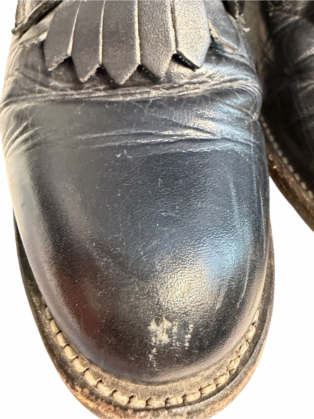 Justin Roper Black Leather Lace-Up Boots - Picture 9 of 10